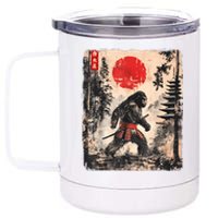 Samurai Bigfoot Japanese Vintage Graphic Ukiyoe Art Funny 12 oz Stainless Steel Tumbler Cup