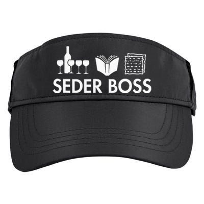 Seder Boss Jewish Funny Passover Leader Matzah Matzo Adult Drive Performance Visor