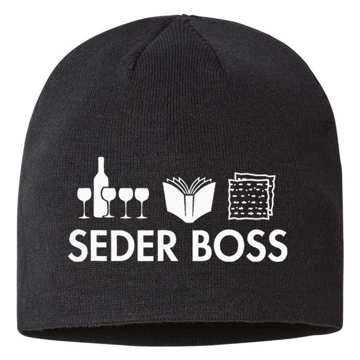 Seder Boss Jewish Funny Passover Leader Matzah Matzo Sustainable Beanie