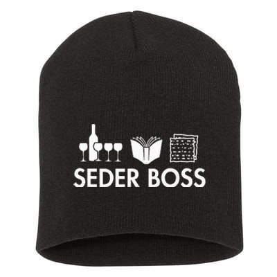 Seder Boss Jewish Funny Passover Leader Matzah Matzo Short Acrylic Beanie