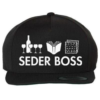 Seder Boss Jewish Funny Passover Leader Matzah Matzo Wool Snapback Cap