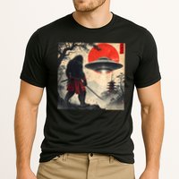 Samurai Bigfoot Japanese Ufo Vintage Illustration  Performance Shirt