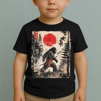 Samurai Bigfoot Japanese Vintage Graphic Toddler T-Shirt
