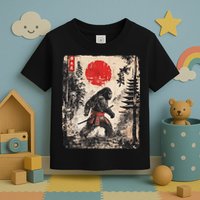 Samurai Bigfoot Japanese Vintage Graphic Toddler T-Shirt