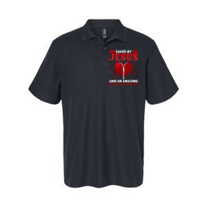 Saved By Jesus And An Amazing Heart Surgeon Cardiac  Softstyle Adult Sport Polo