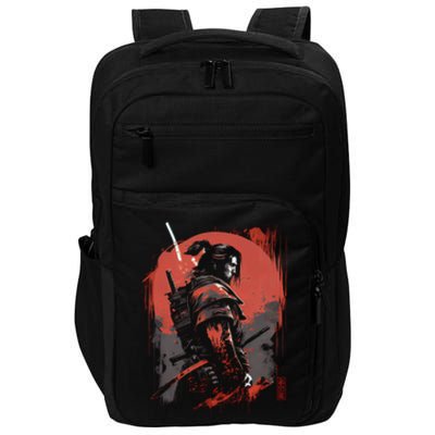 Samurai Bushido Japan Warrior Japanese Retro Graphic Art Impact Tech Backpack