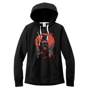 Samurai Bushido Japan Warrior Japanese Retro Graphic Art Women's Fleece Hoodie