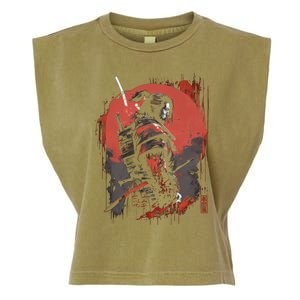 Samurai Bushido Japan Warrior Japanese Retro Graphic Art Garment-Dyed Women's Muscle Tee