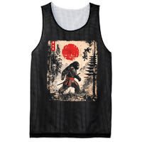 Samurai Bigfoot Japanese Vintage Graphic Ukiyoe Art Funny Mesh Reversible Basketball Jersey Tank