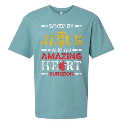 Saved By Jesus And An Amazing Heart Surgeon Heart Disease Sueded Cloud Jersey T-Shirt