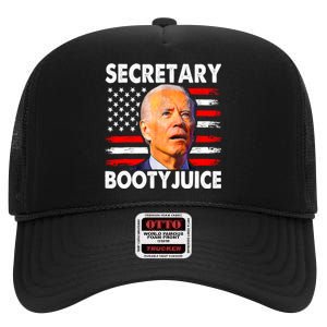 Secretary Booty Juice Funny Anti Biden High Crown Mesh Back Trucker Hat