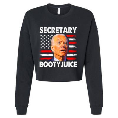 Secretary Booty Juice Funny Anti Biden Cropped Pullover Crew