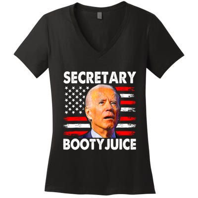 Secretary Booty Juice Funny Anti Biden Women's V-Neck T-Shirt