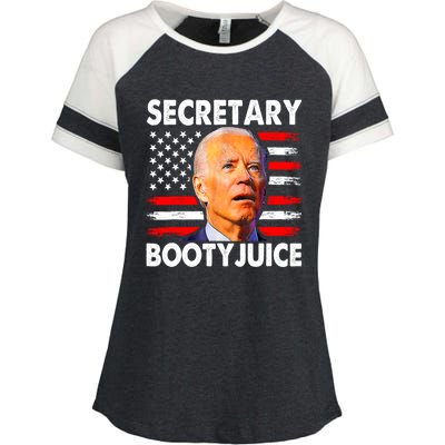 Secretary Booty Juice Funny Anti Biden Enza Ladies Jersey Colorblock Tee