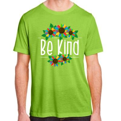 Sunflower Be Kind Autism Awareness Kindness Gift Adult ChromaSoft Performance T-Shirt