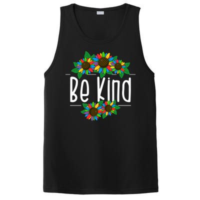 Sunflower Be Kind Autism Awareness Kindness Gift PosiCharge Competitor Tank