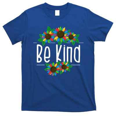 Sunflower Be Kind Autism Awareness Kindness Gift T-Shirt