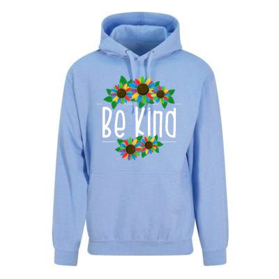 Sunflower Be Kind Autism Awareness Kindness Gift Unisex Surf Hoodie