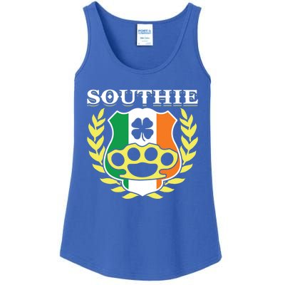 Southie Brass Knuckle Irish Flag St Patricks Day Cool Pun Gift Ladies Essential Tank