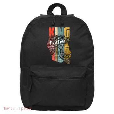 Strong Black King African American Natural Afro 16 in Basic Backpack