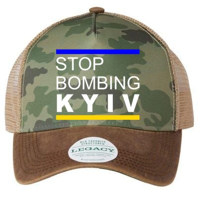 Stop Bombing Kyiv Support Ukraine Legacy Tie Dye Trucker Hat