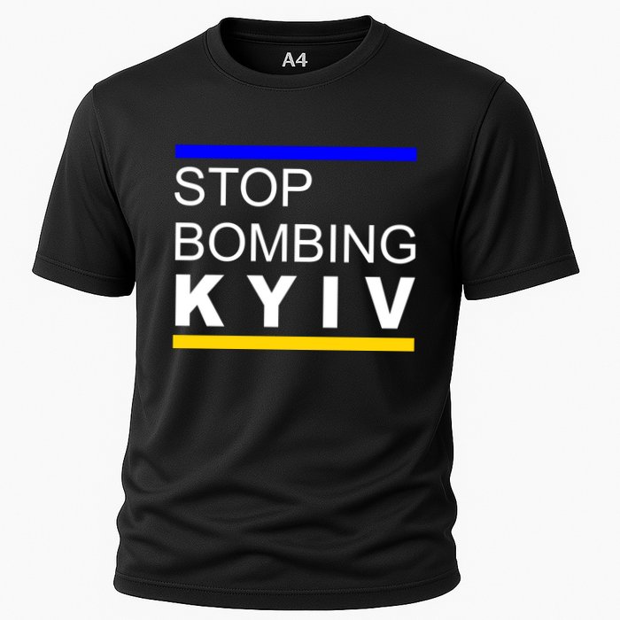 Stop Bombing Kyiv Support Ukraine Cooling Performance Crew T-Shirt