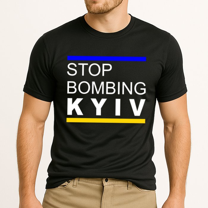 Stop Bombing Kyiv Support Ukraine Cooling Performance Crew T-Shirt