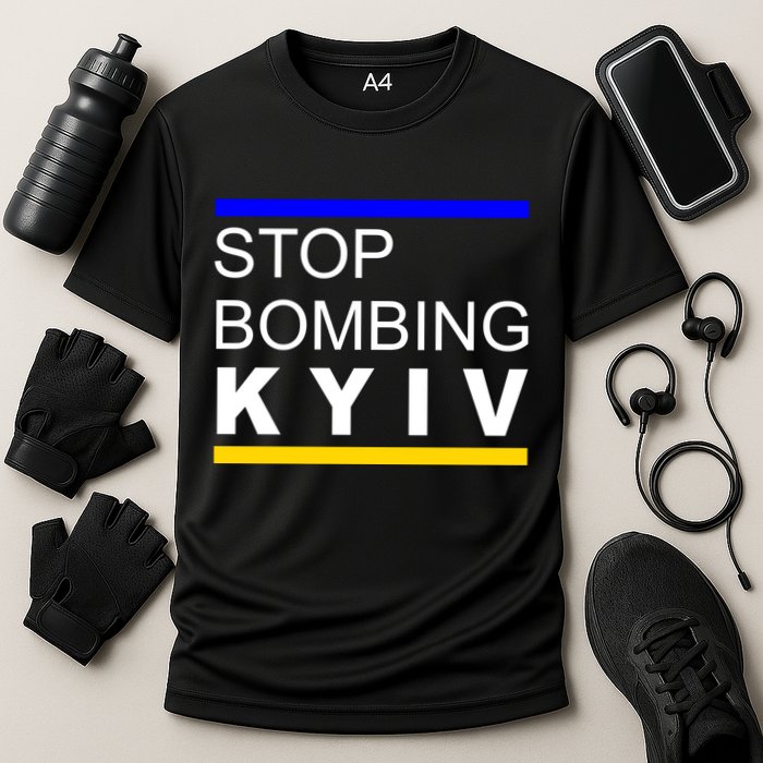 Stop Bombing Kyiv Support Ukraine Cooling Performance Crew T-Shirt