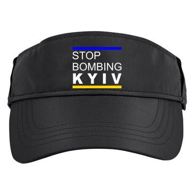 Stop Bombing Kyiv Support Ukraine Adult Drive Performance Visor
