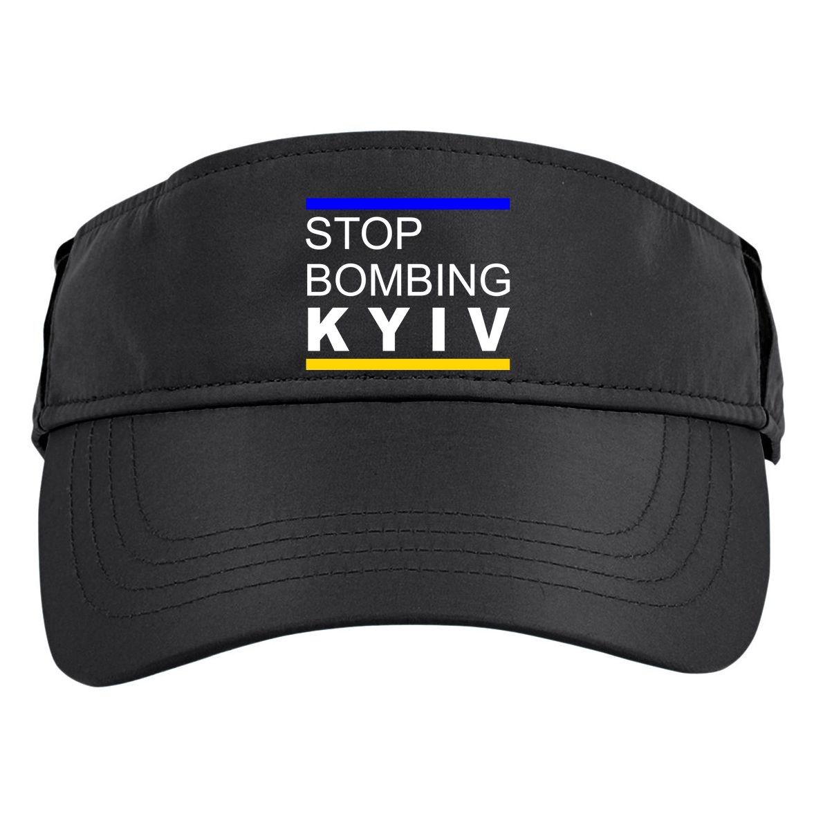 Stop Bombing Kyiv Support Ukraine Adult Drive Performance Visor