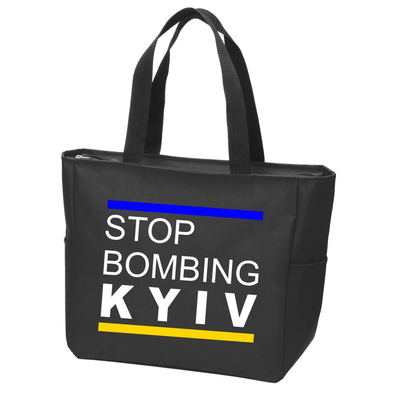 Stop Bombing Kyiv Support Ukraine Zip Tote Bag