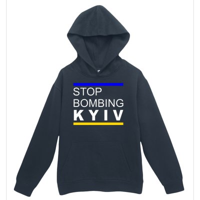 Stop Bombing Kyiv Support Ukraine Urban Pullover Hoodie