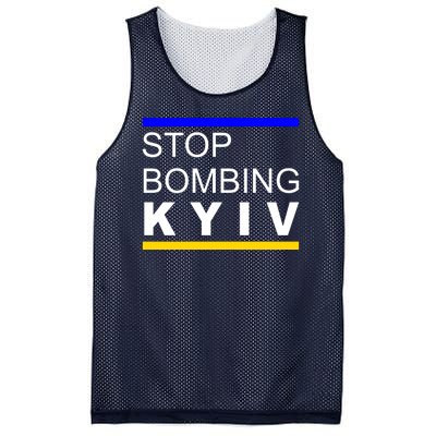 Stop Bombing Kyiv Support Ukraine Mesh Reversible Basketball Jersey Tank