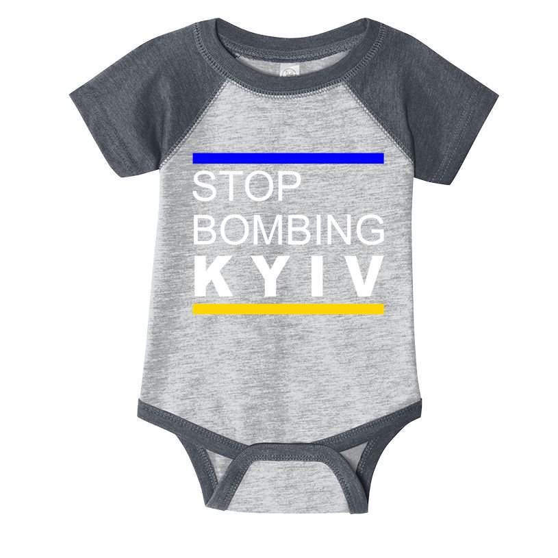 Stop Bombing Kyiv Support Ukraine Infant Baby Jersey Bodysuit