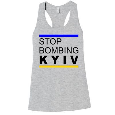 Stop Bombing Kyiv Support Ukraine Women's Racerback Tank