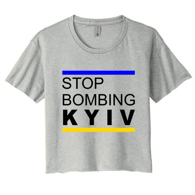 Stop Bombing Kyiv Support Ukraine Crop Top