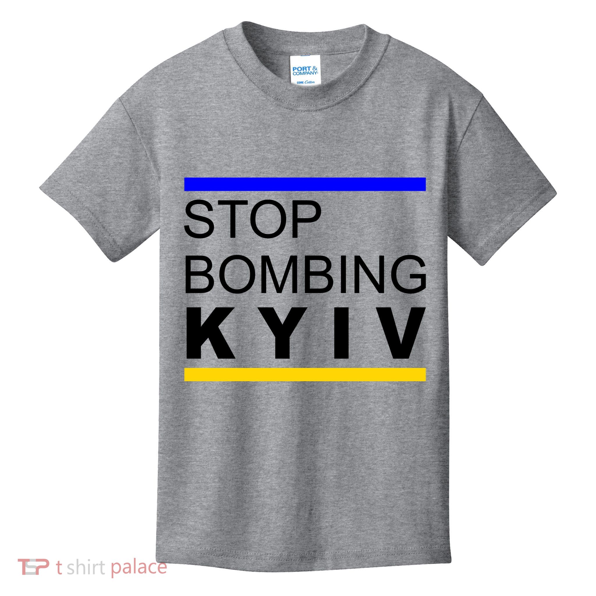 Stop Bombing Kyiv Support Ukraine Kids T-Shirt