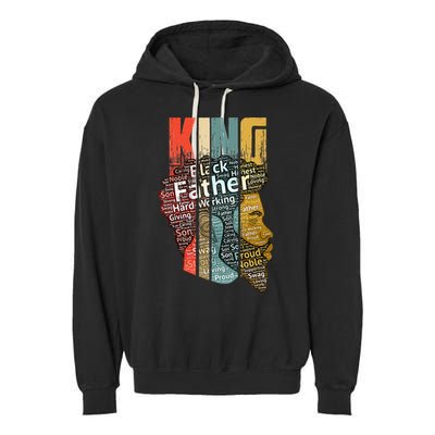 Strong Black King African American Natural Afro Garment-Dyed Fleece Hoodie