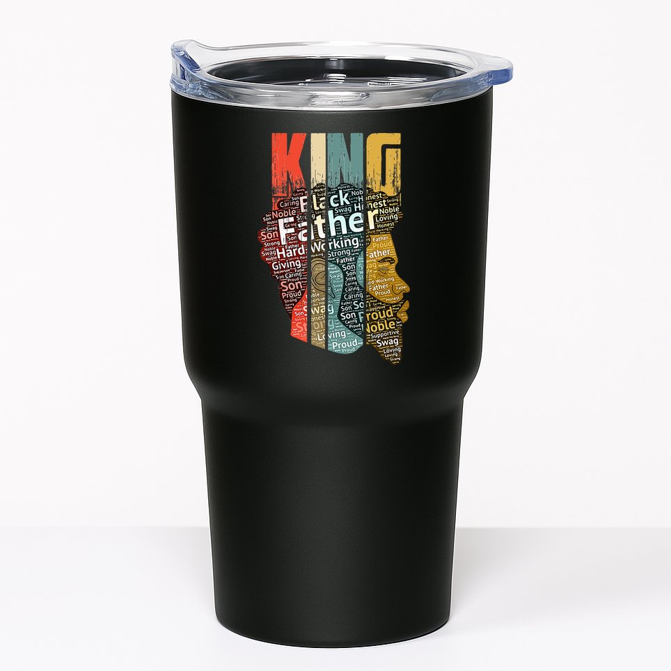 Strong Black King African American Natural Afro Tumbler