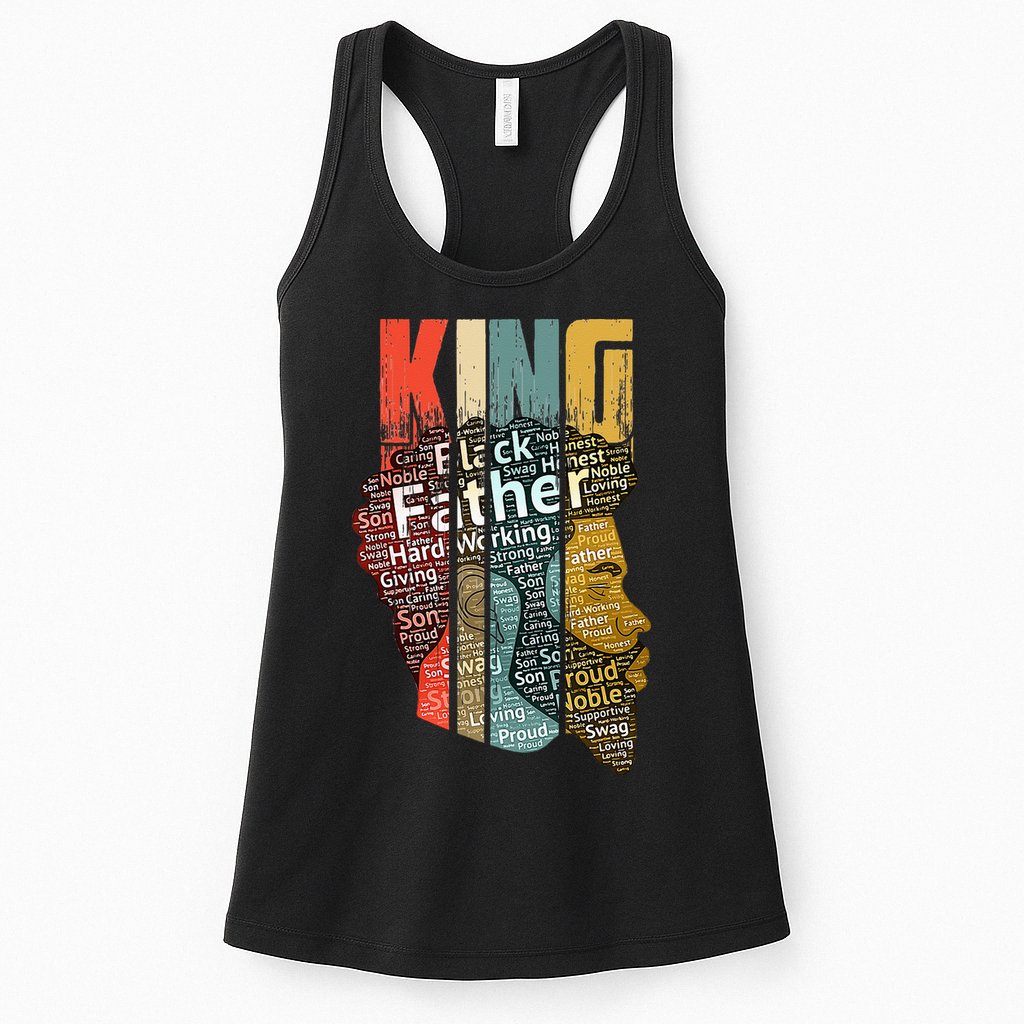 Strong Black King African American Natural Afro Womens Tank Top