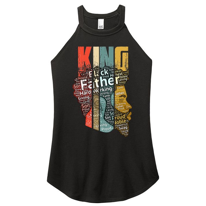 Strong Black King African American Natural Afro Women's Perfect Tri Rocker Tank