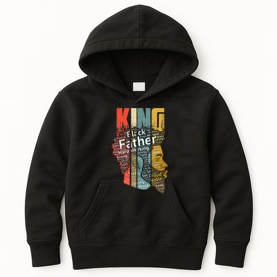Strong Black King African American Natural Afro Kids Hoodie