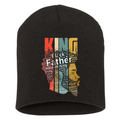 Strong Black King African American Natural Afro Short Acrylic Beanie