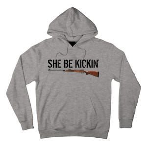 She Be Kickin Guns Saying Cool Hot Women Lady Tall Hoodie