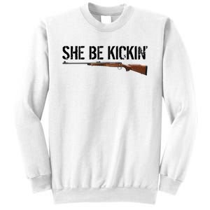 She Be Kickin Guns Saying Cool Hot Women Lady Sweatshirt