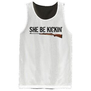 She Be Kickin Guns Saying Cool Hot Women Lady Mesh Reversible Basketball Jersey Tank