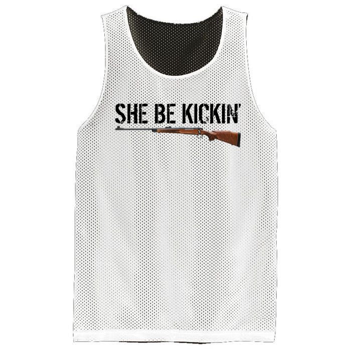 She Be Kickin Guns Saying Cool Hot Women Lady Mesh Reversible Basketball Jersey Tank