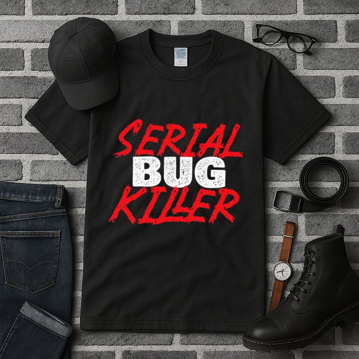 Serial Bug Killer Exterminator Pest Control Technician Tall T-Shirt