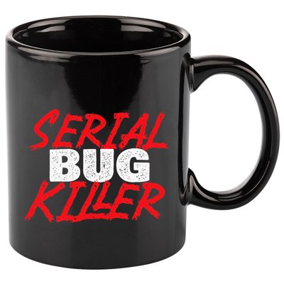 Serial Bug Killer Exterminator Pest Control Technician 11oz C Handle Ceramic Mug
