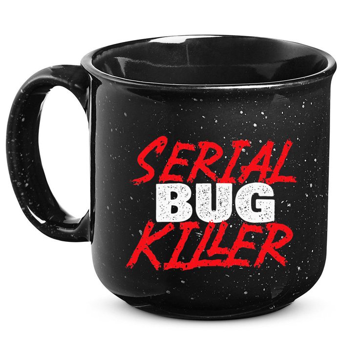 Serial Bug Killer Exterminator Pest Control Technician 15oz Campfire Ceramic Mug